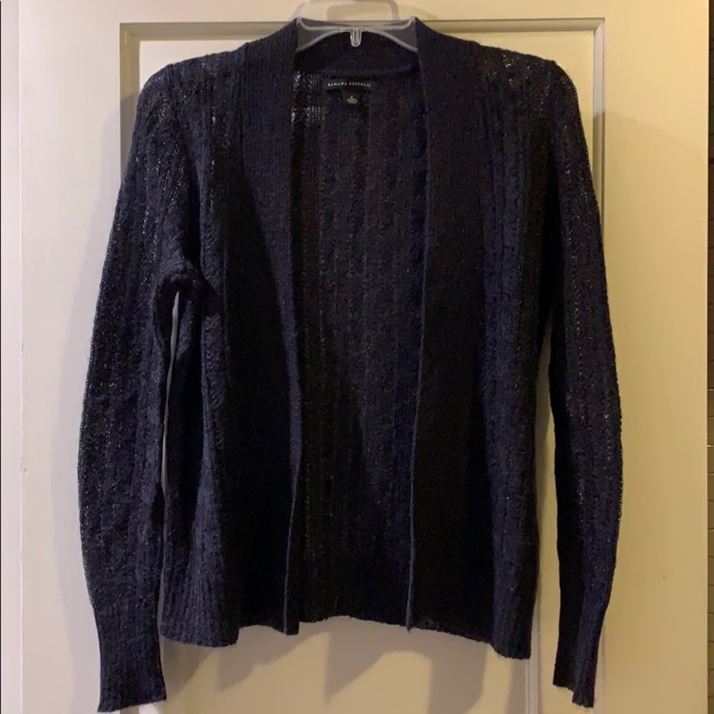 Banana Republic Navy Sparkle Sweater